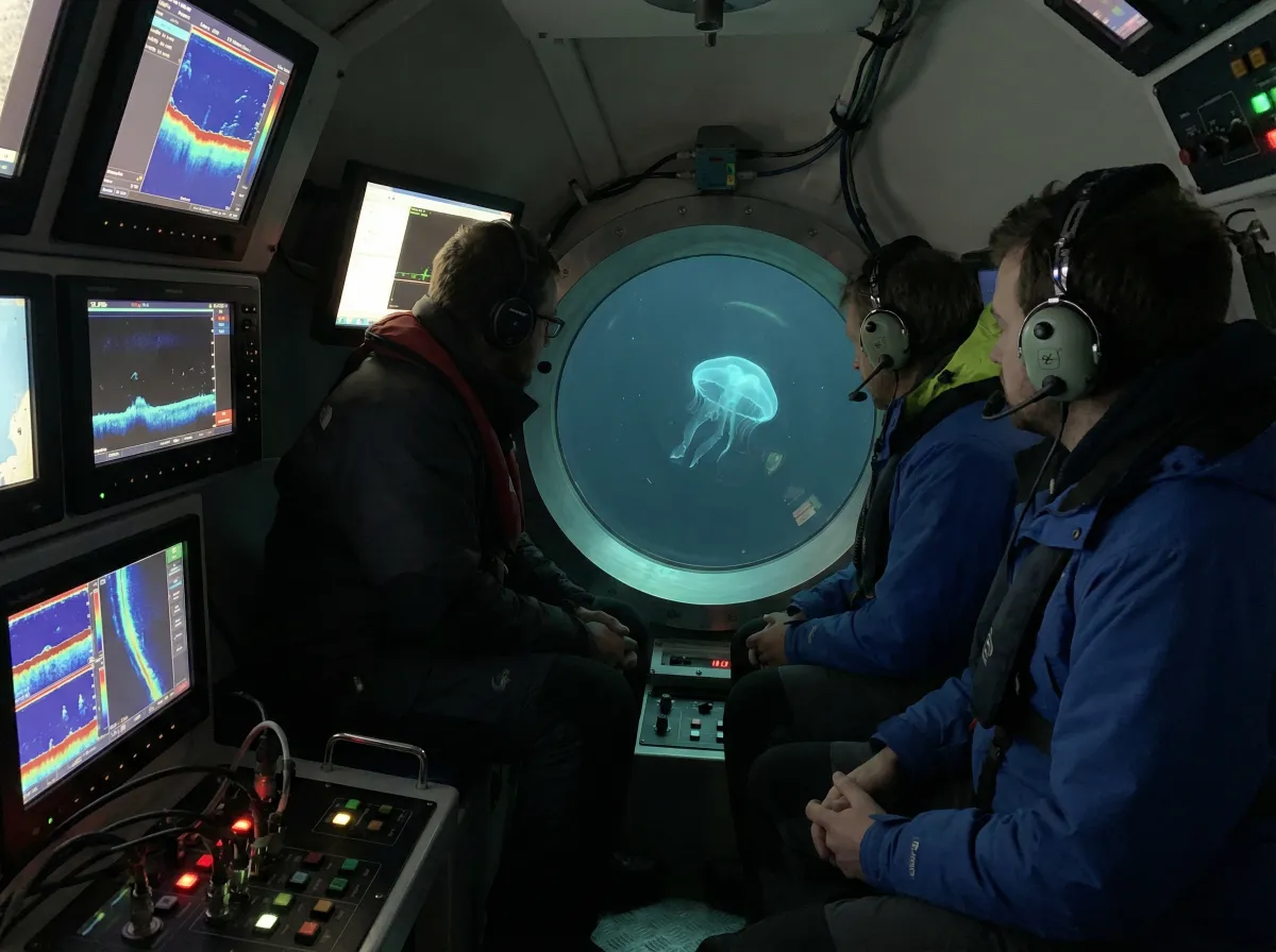 深潜器内部科学家观测新物种 - 北辙南辕 电视剧